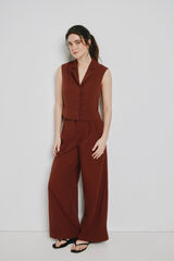 Vero Moda Tailored long trousers Brown