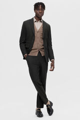 Selected Calça de terno slim fit Verde