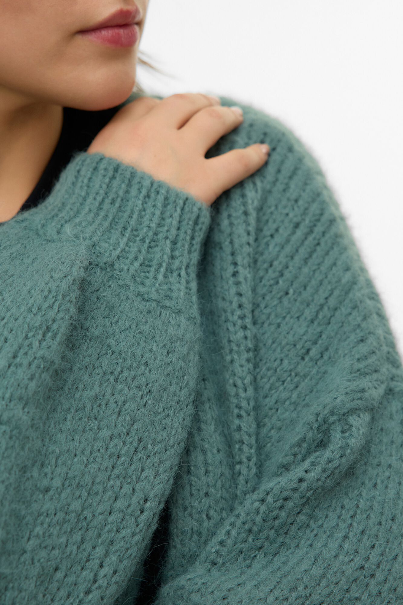 Vero Moda Curve Casaco de malha aberto em malha grossa