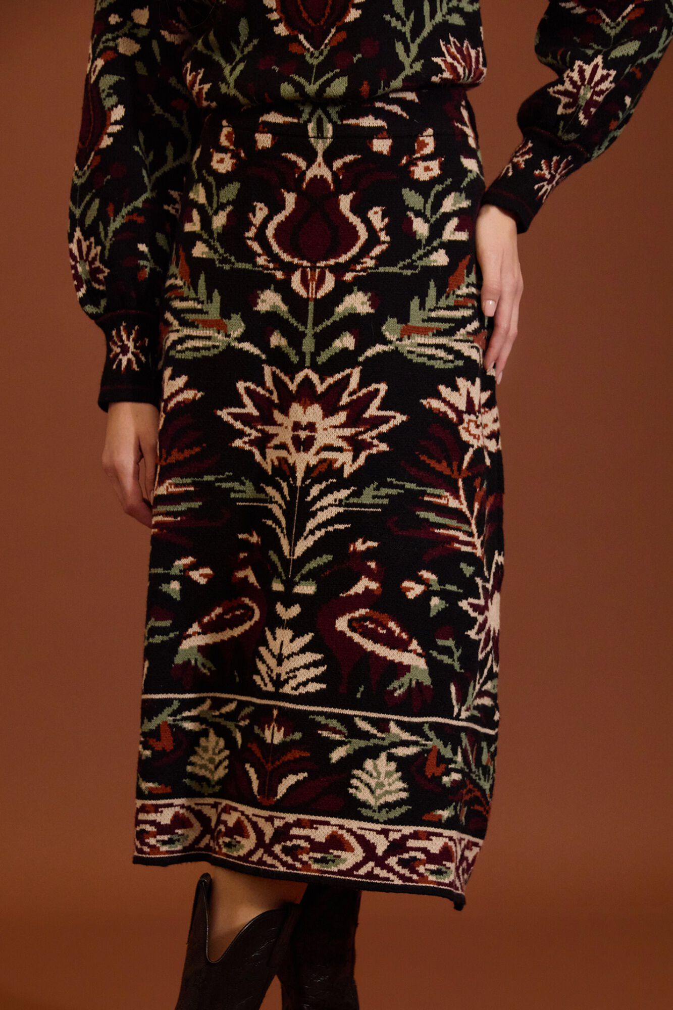 Meisie Saia de malha estampada