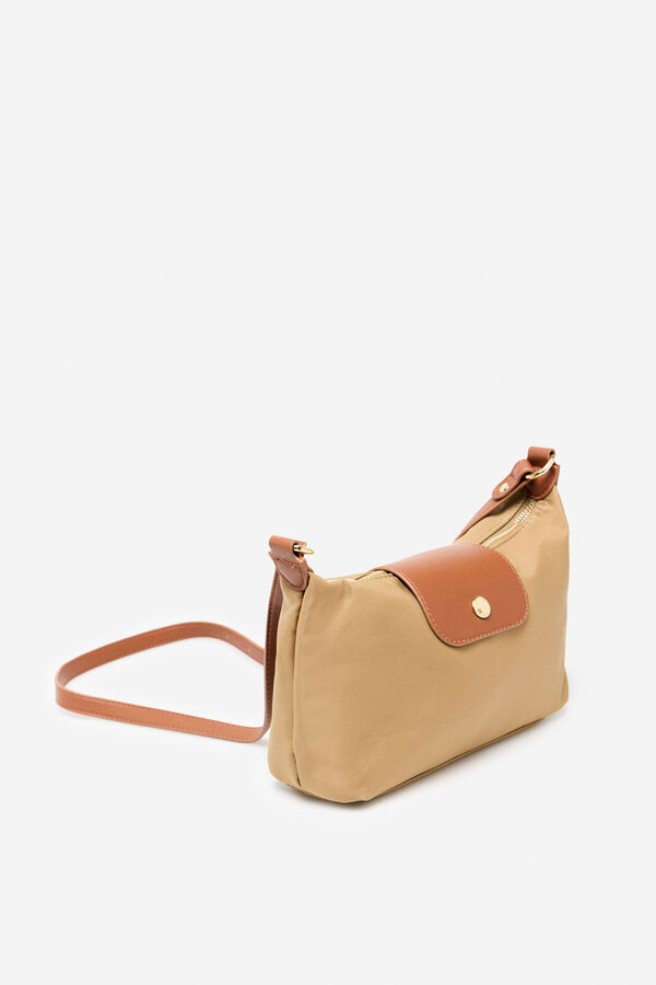 Cortefiel Nylon shoulder bag Nude