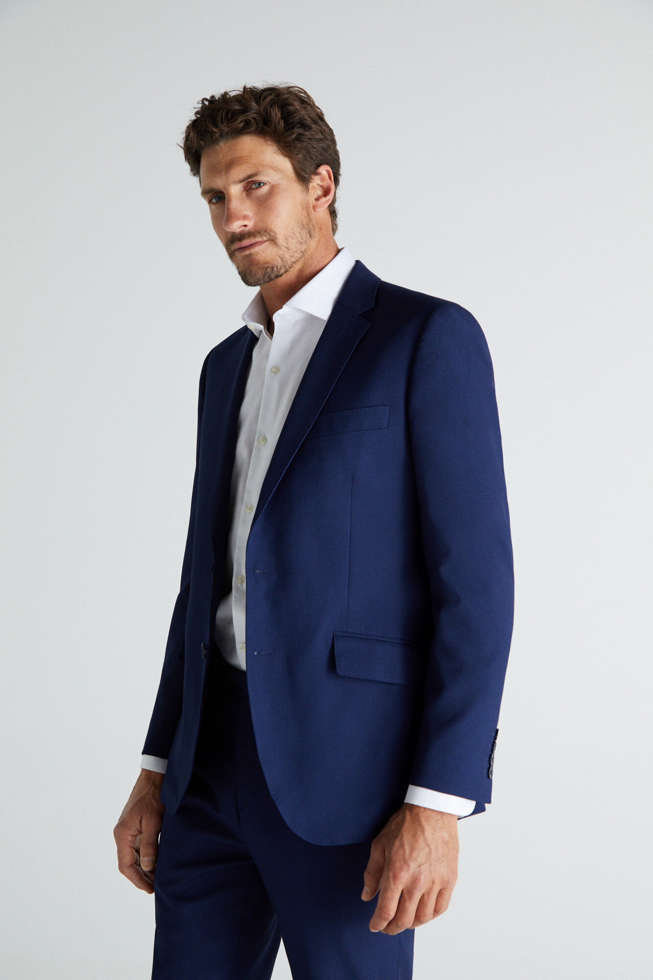 Slim fit blue blazer clearance