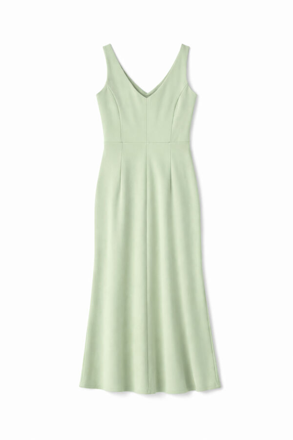 Vila Vestido comprido de festa de al&ccedil;as Verde