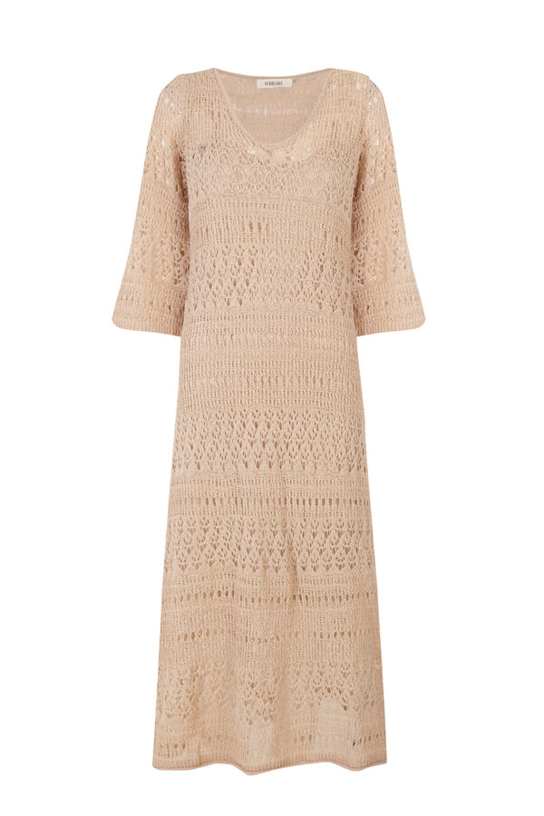 Slowlove Openwork knit dress Nude