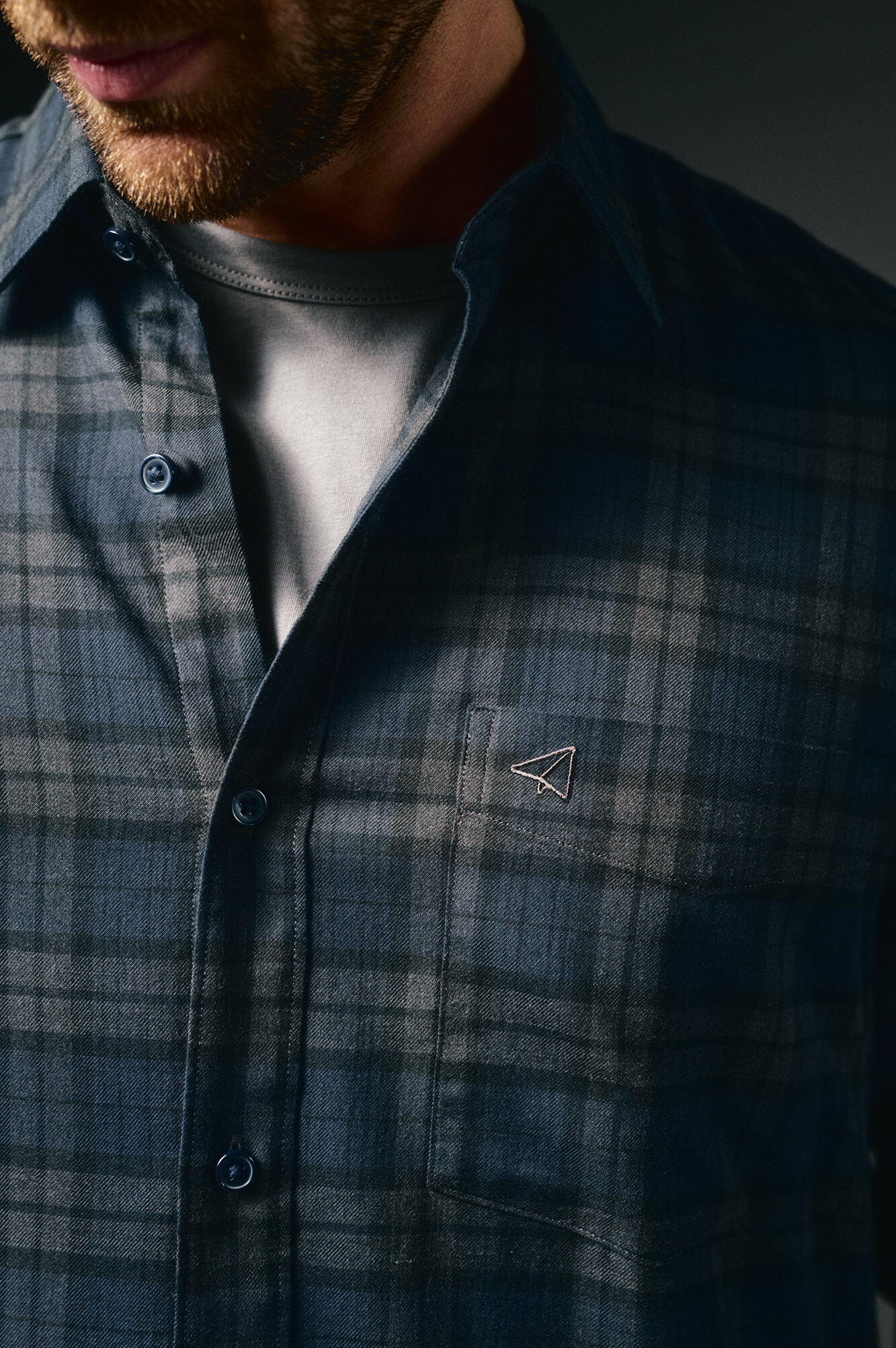 OOTO Camisa de flanela xadrez