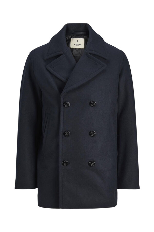 Cortefiel Short double-breasted coat Navy