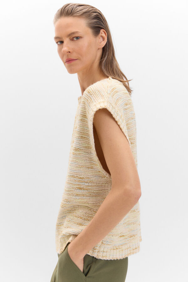 Cortefiel Structured knit jersey-knit Printed white