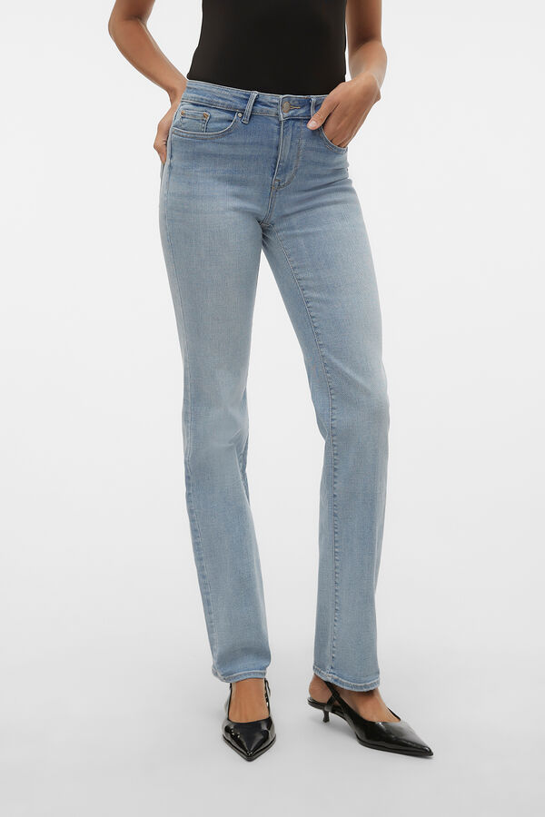 Vero Moda Jeans retas de cintura subida Azul