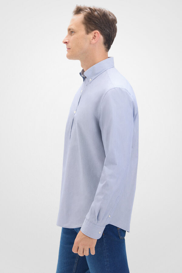 Cortefiel Camisa lisa estructura coolmax Azul marino