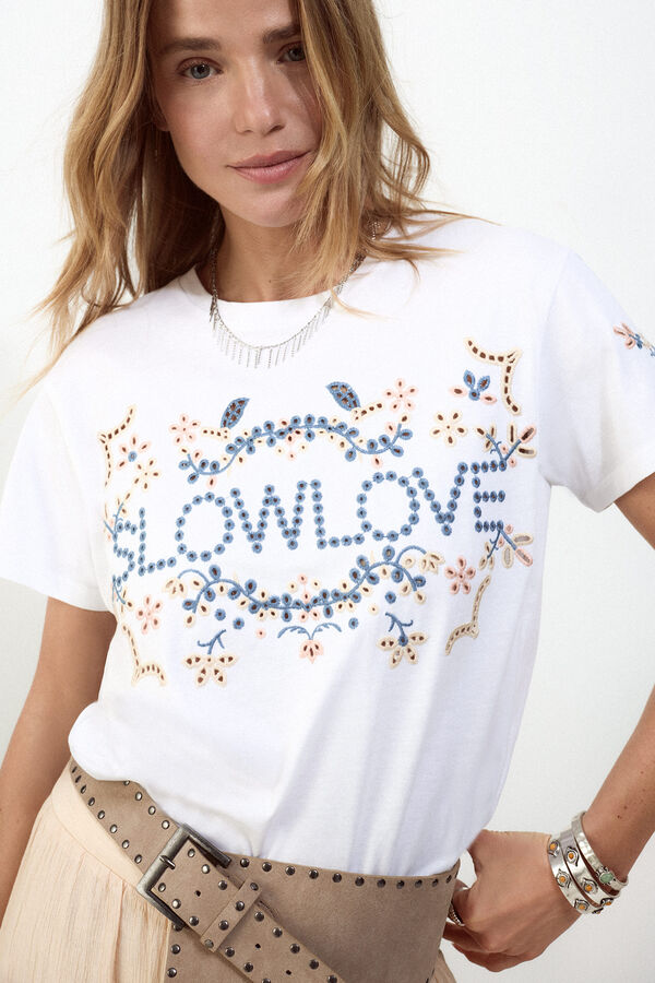 Slowlove Camiseta bordado Multicolour