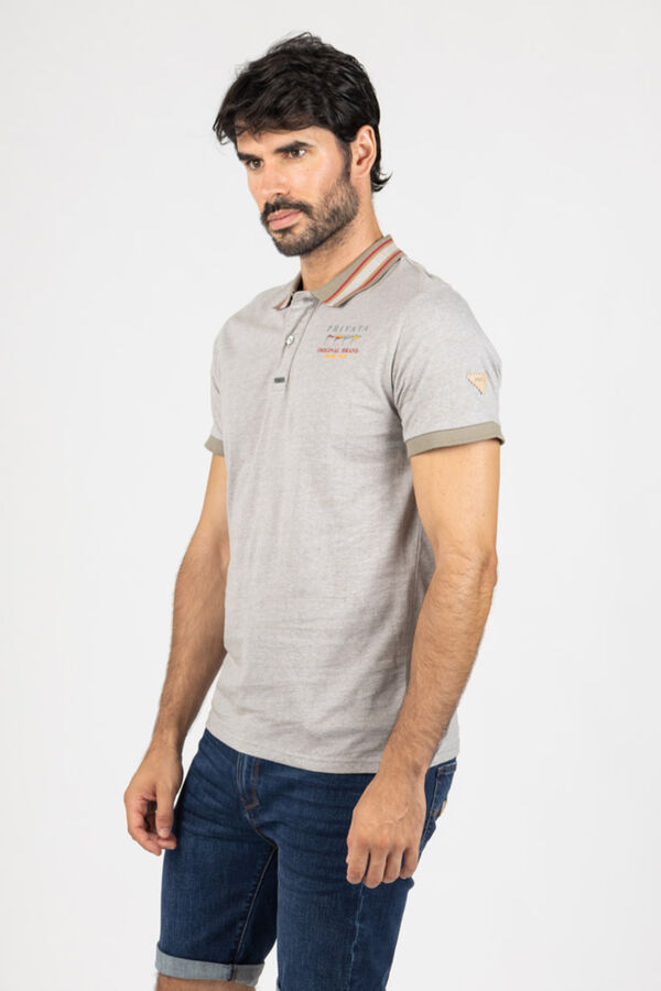 Privata Short sleeve polo shirt Grey