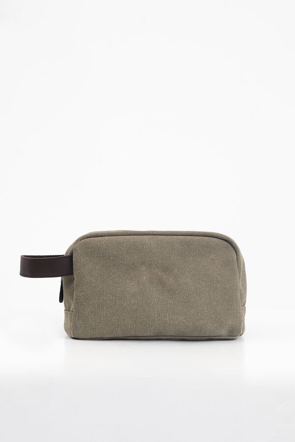 PuroEGO Necessaire de lona marrom Tostado