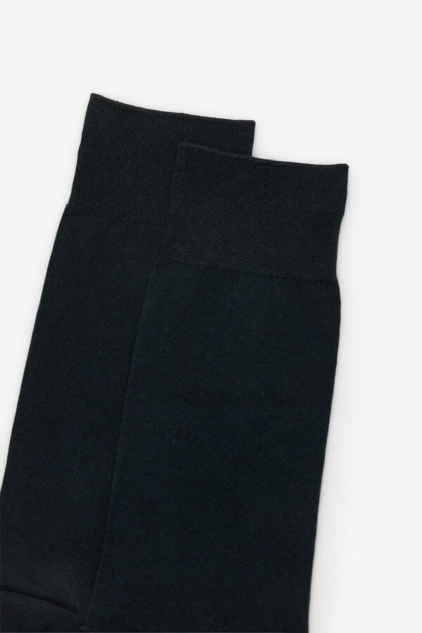 Cortefiel Plain dress socks Black