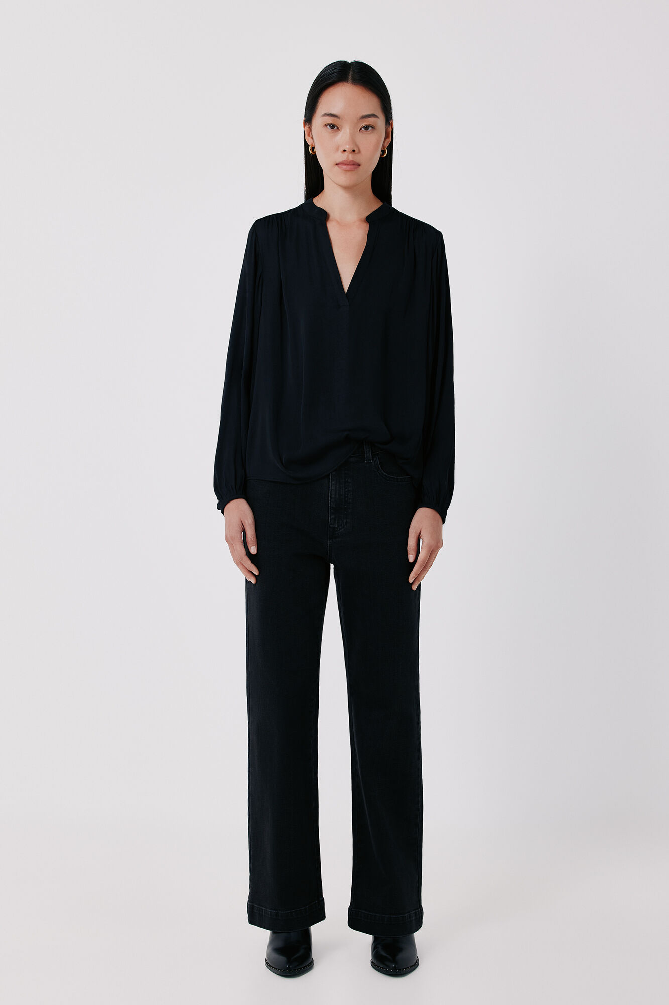 Cortefiel Blusa fluida satinada