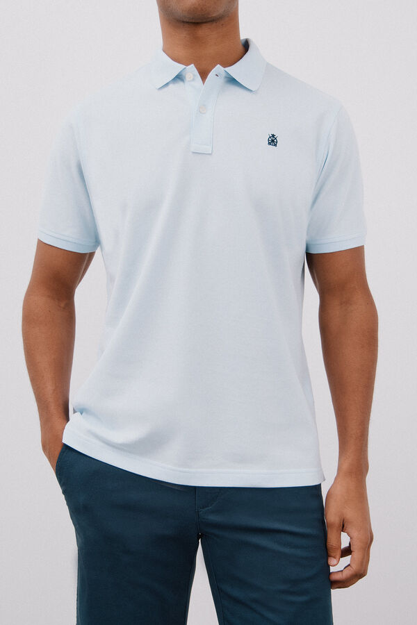 Cortefiel Basic piqué polo shirt Blue