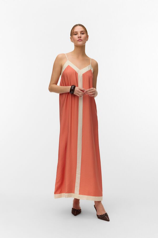 Vero Moda Adjustable strap long dress Orange