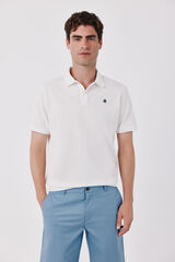 Cortefiel Polo b&aacute;sico piqu&eacute; Blanco