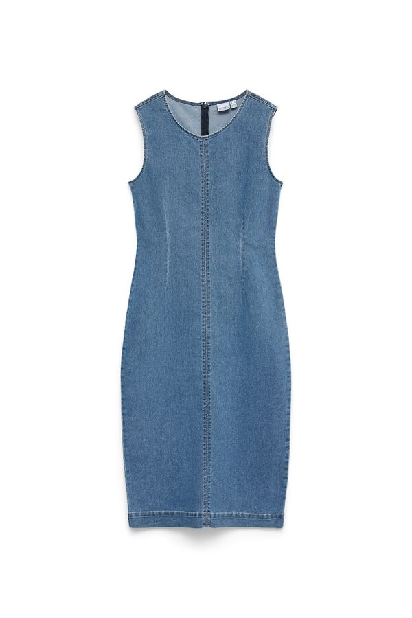 Vero Moda Vestido midi denim Azul
