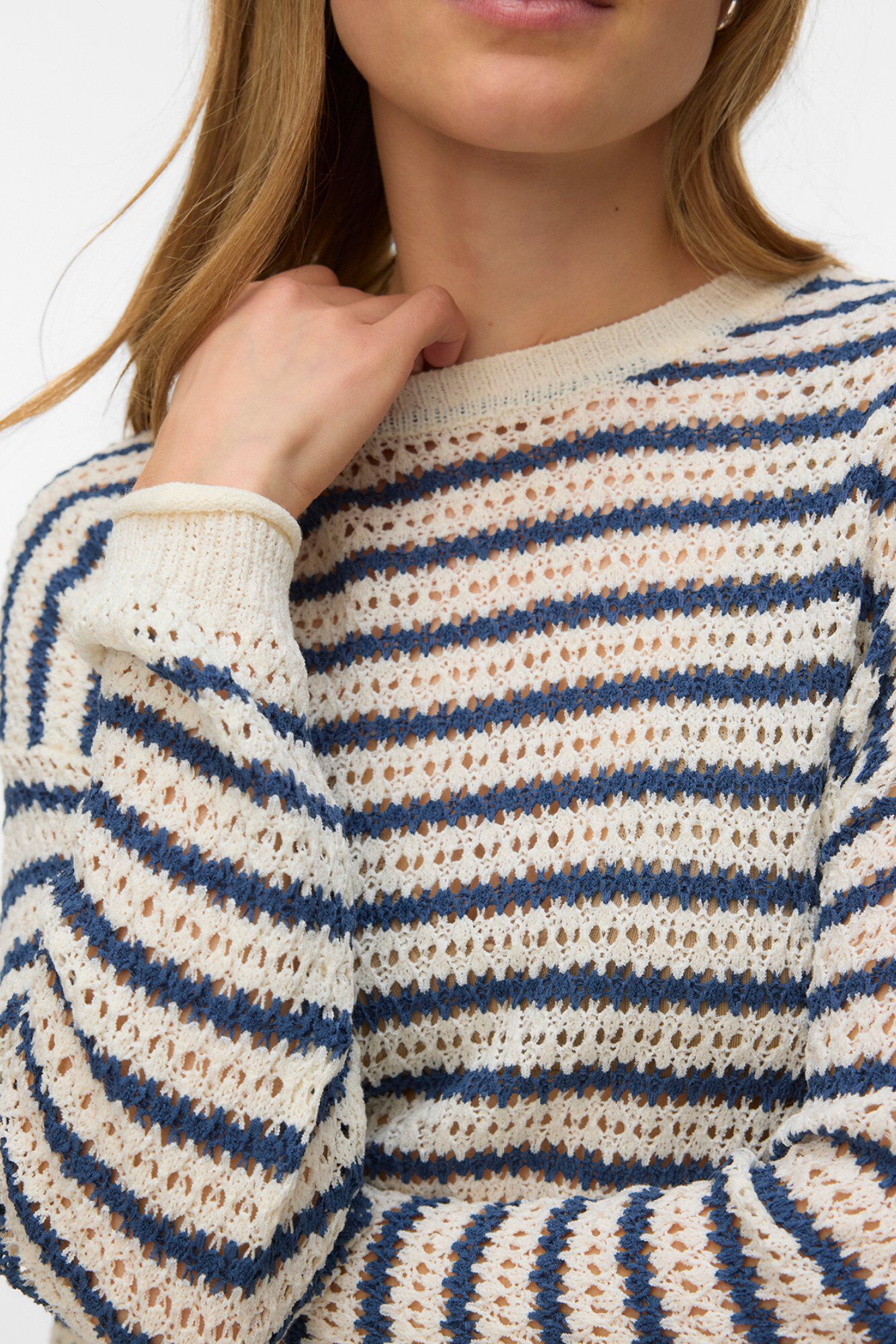 Vero Moda Jersey de punto calado de manga larga