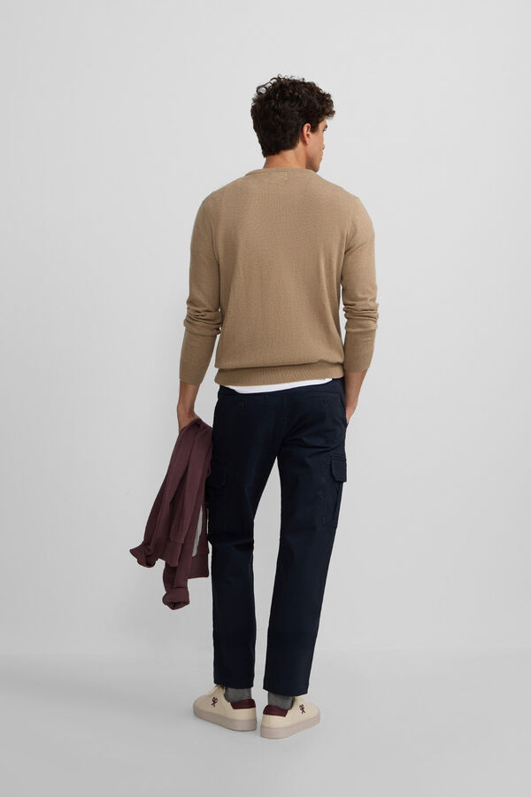 Silbon Camisola clássico de gola redonda Tostado