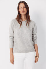 Cortefiel Combined knit jumper Grey