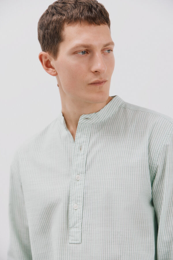 Cortefiel striped T-shirt  Green