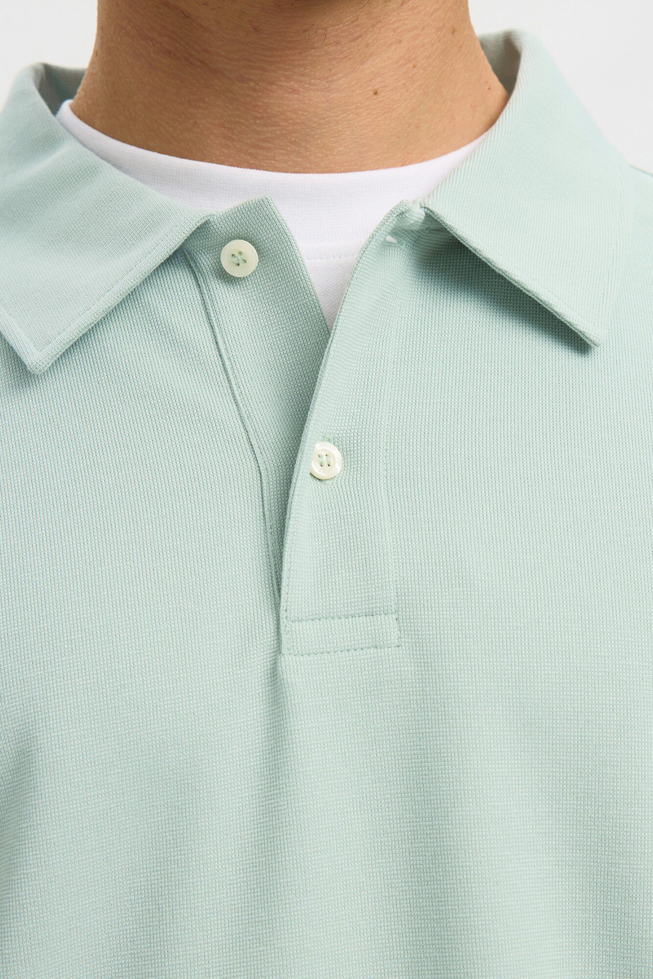 Selected Polo manga larga relax