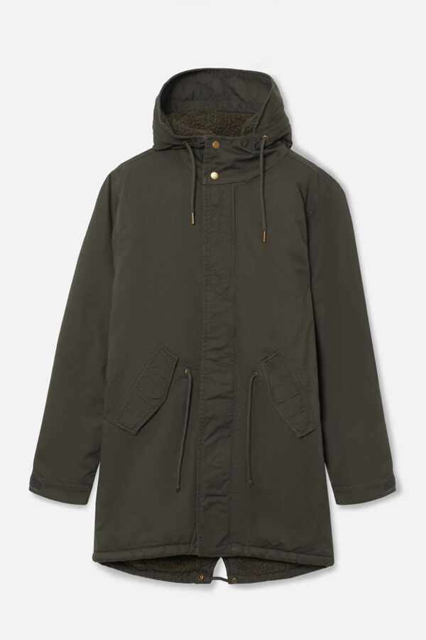 Silbon Parka clasica borreguito verde Verde
