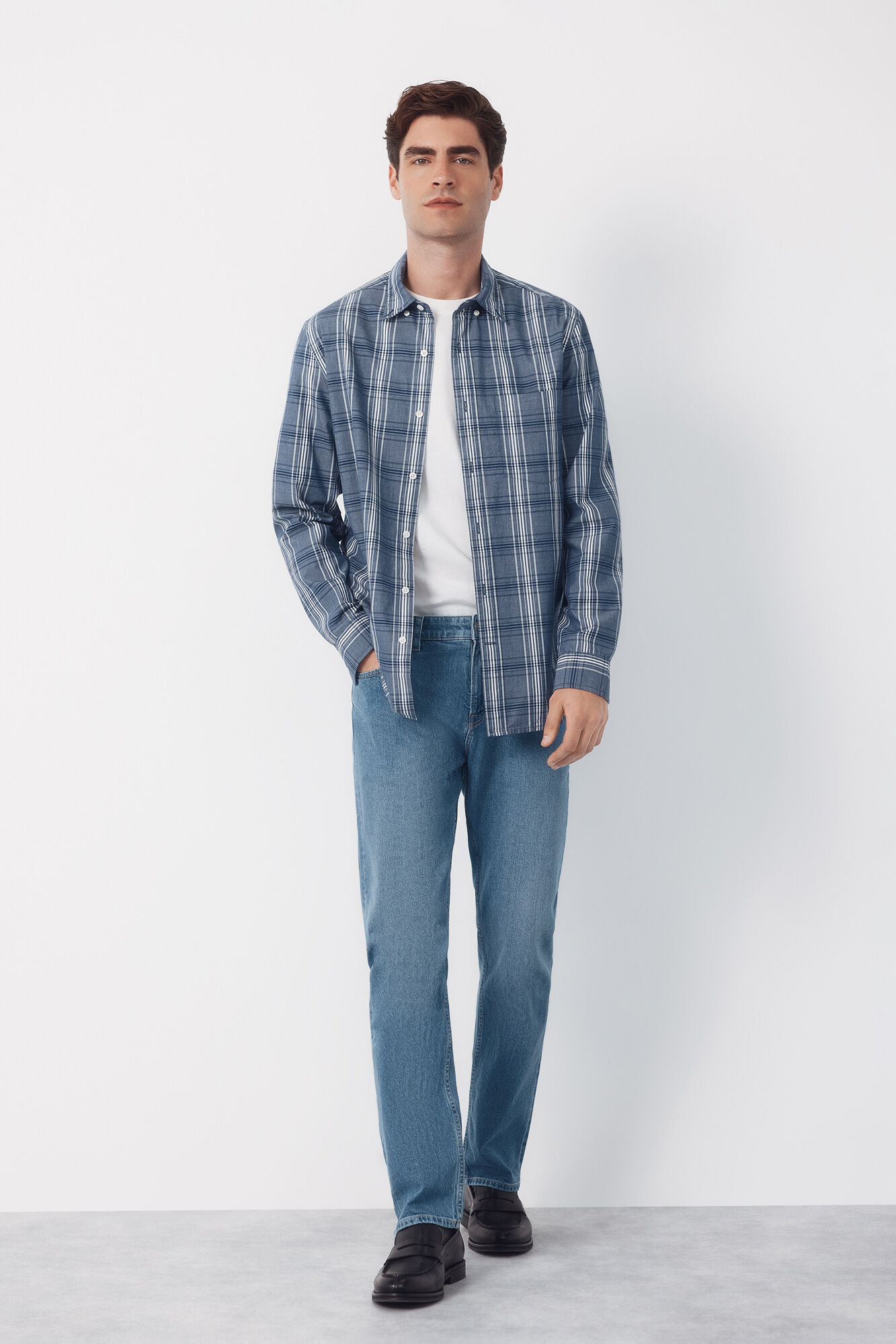 Cortefiel Checked poplin shirt