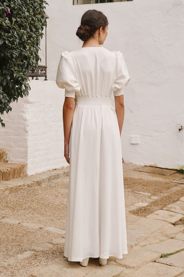 Cortefiel Cala long wedding dress White