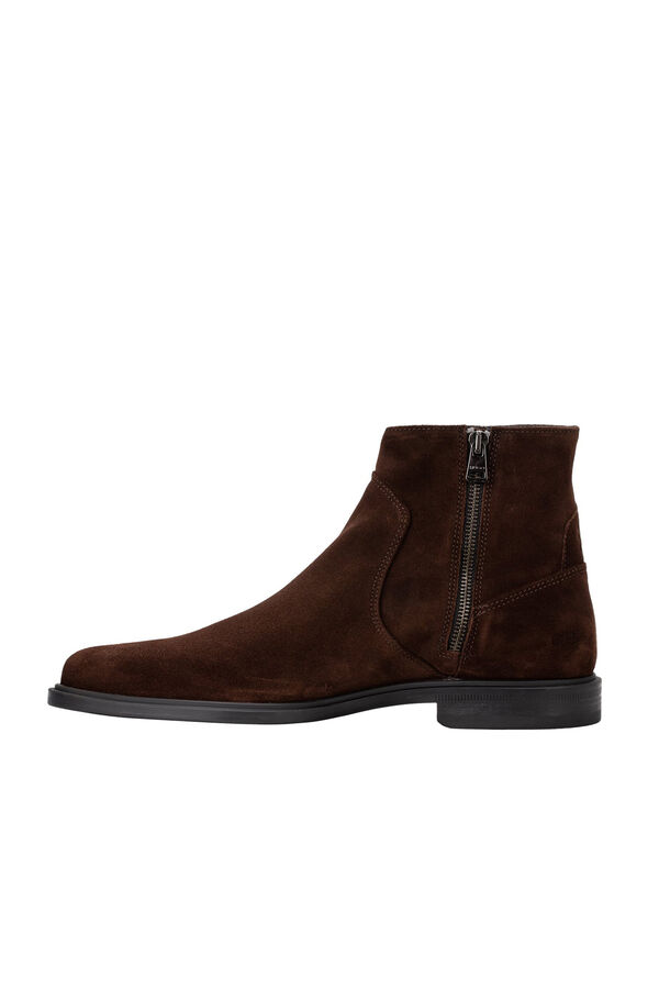 Cortefiel Suede ankle boot Brown