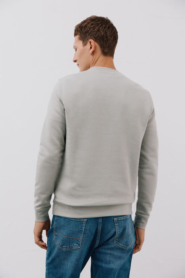 Cortefiel Crew-neck sweatshirt Kaki