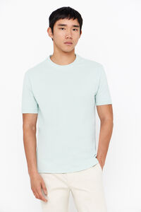 Cortefiel Basic piqué T-shirt Blue