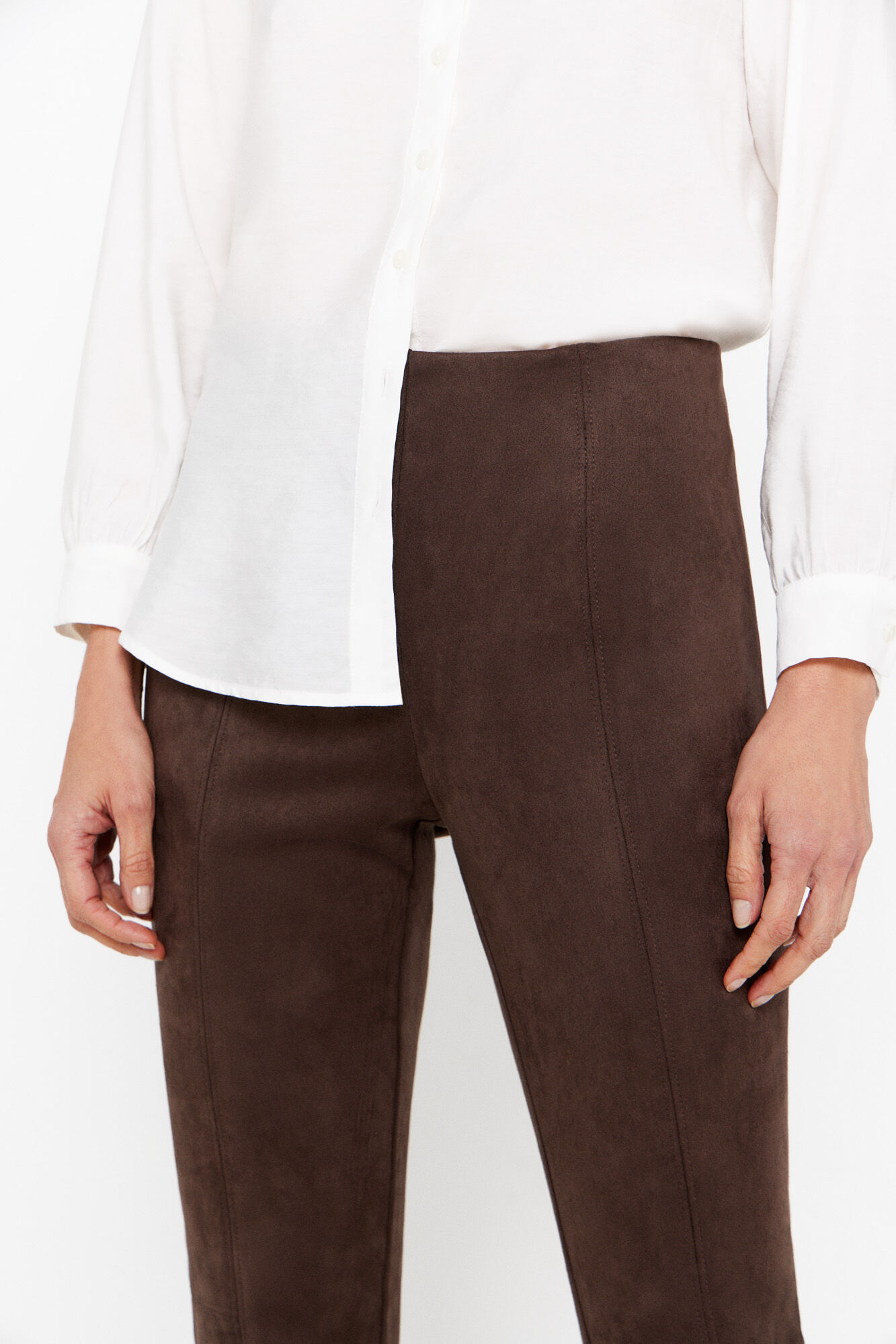 Faux suede store leggings zara