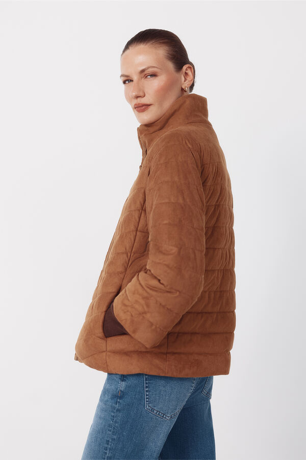 Cortefiel Reversible quilted jacket Beige