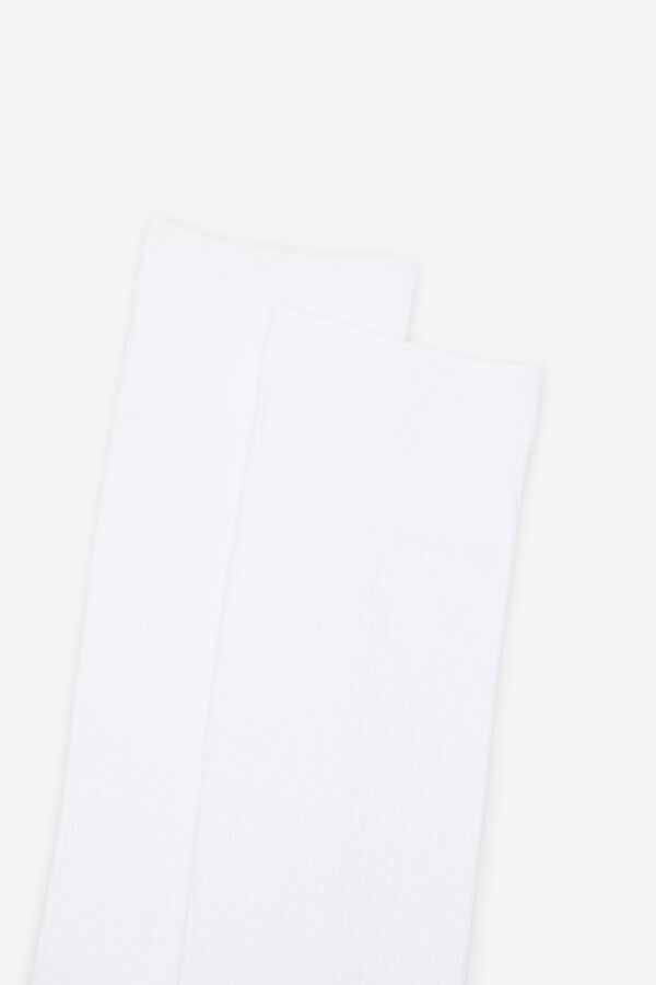Cortefiel Meia liso com coolmax Branco
