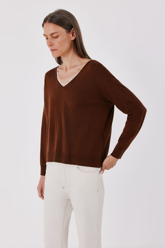 Jersey aplique escote