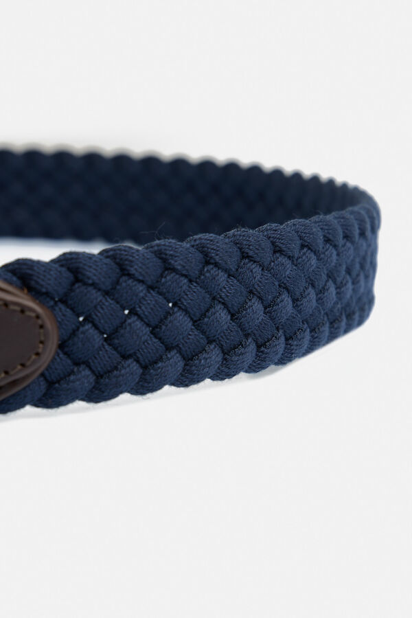 Silbon Woven belt Navy