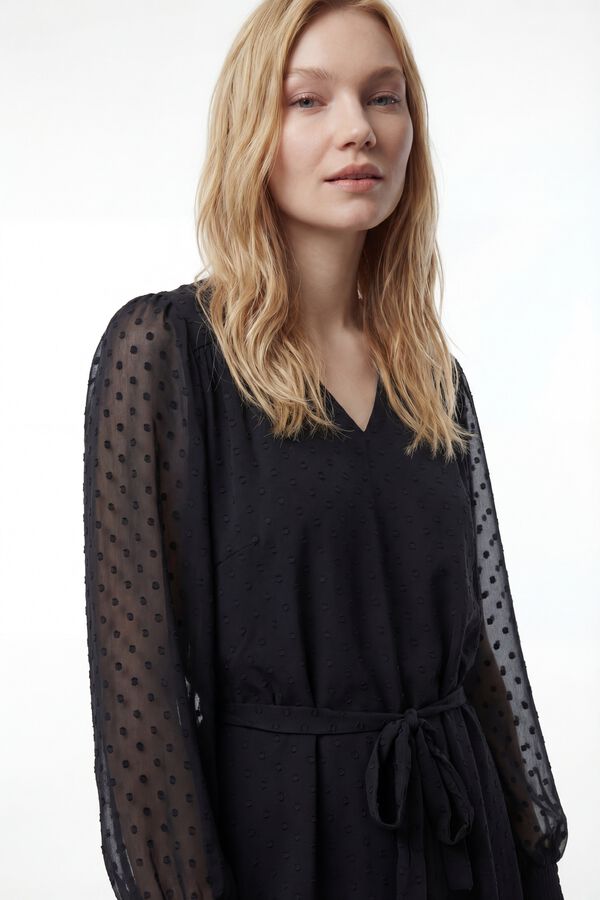 Vila Short dress plumetis dress Black