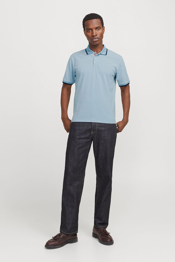 Jack & Jones Polo vivos piqué Azul