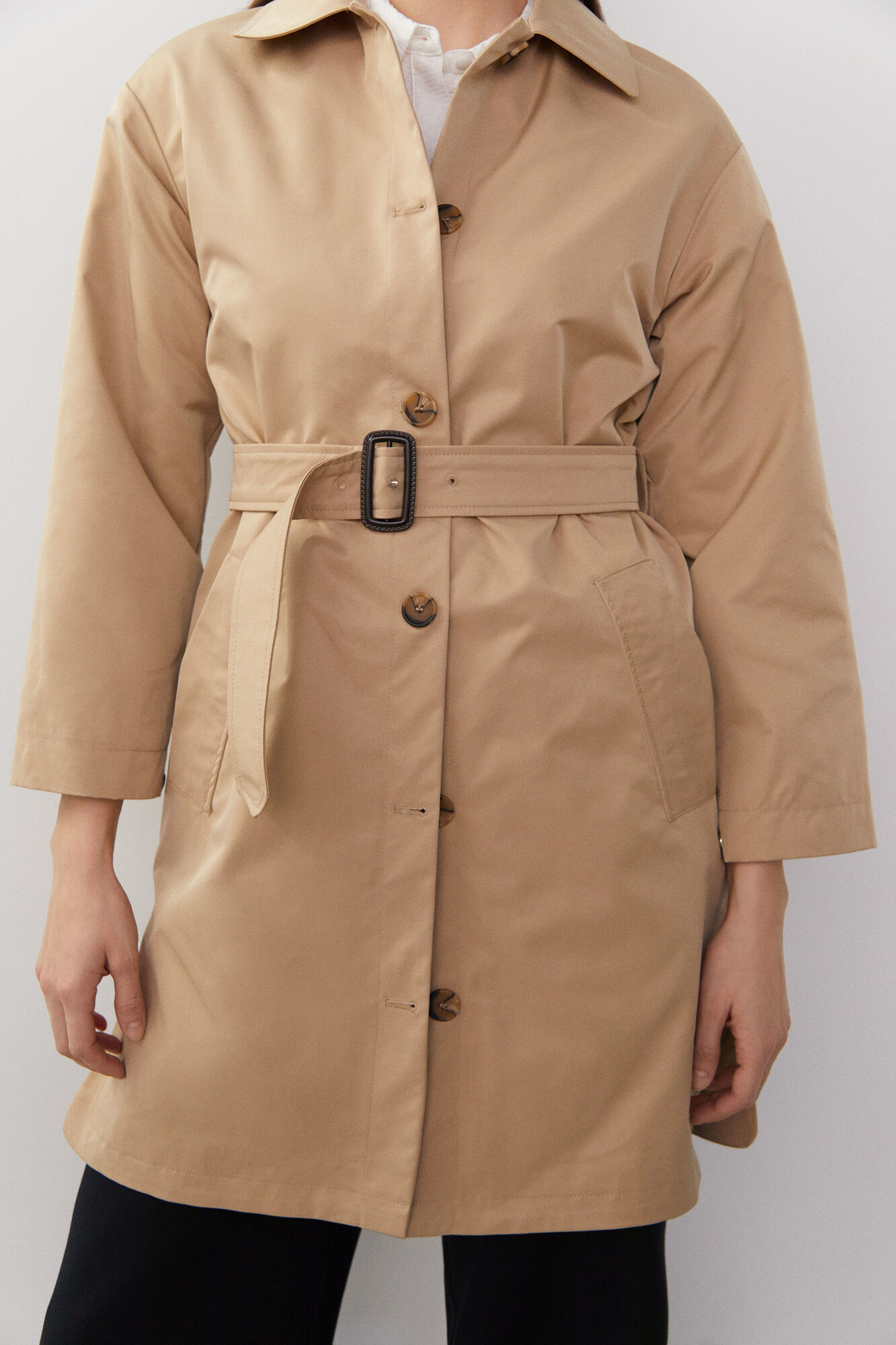 Long water repellent trench coat Womens Trench Coats Cortefiel
