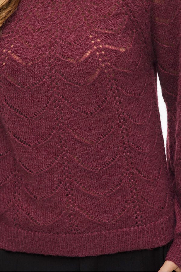 Vila Camisola de malha vazada Roxo