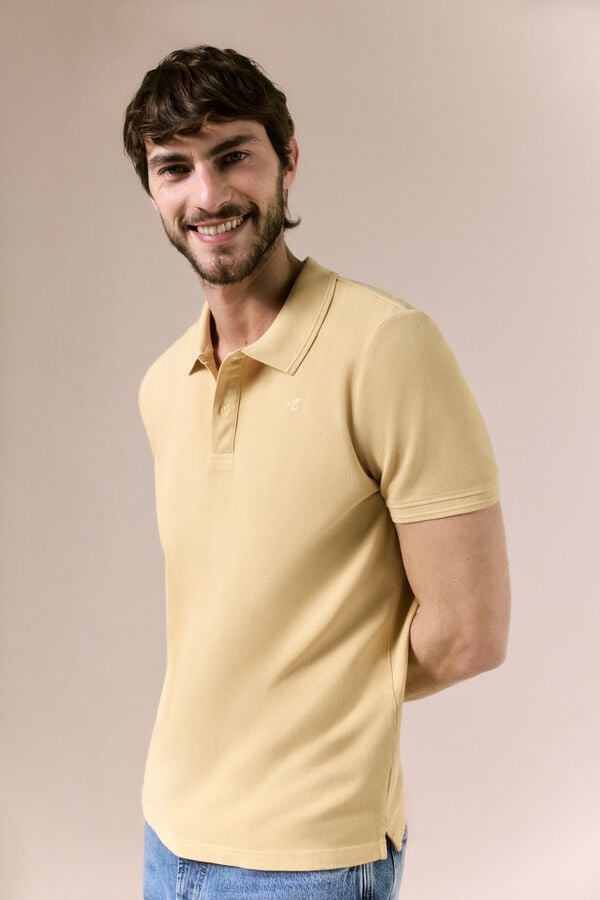 OOTO Piqu&eacute; basic polo shirt Gold