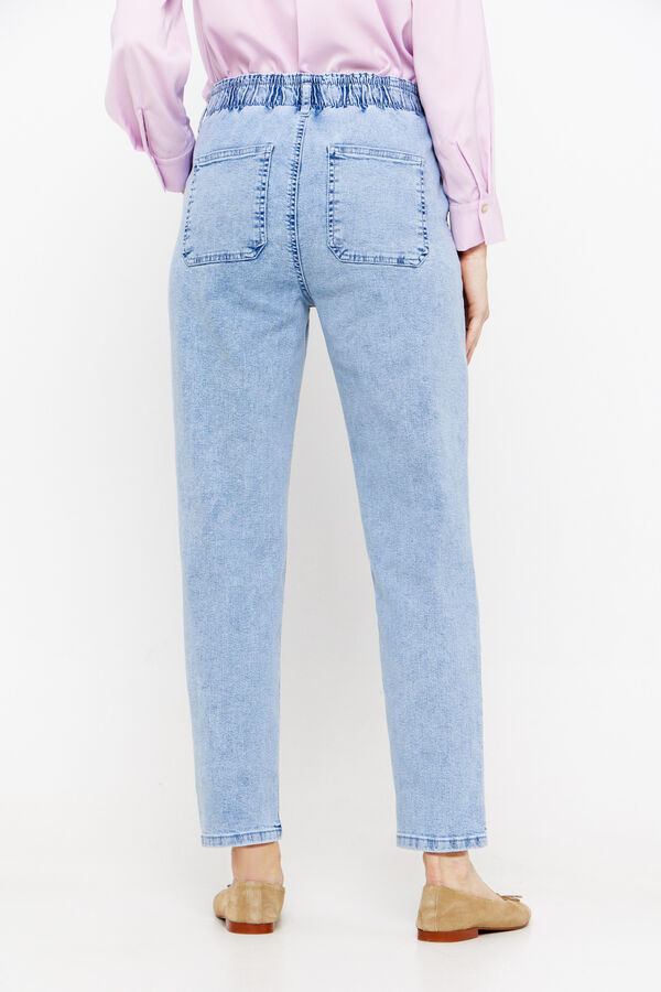 Cortefiel Slouchy paperbag trousers Blue