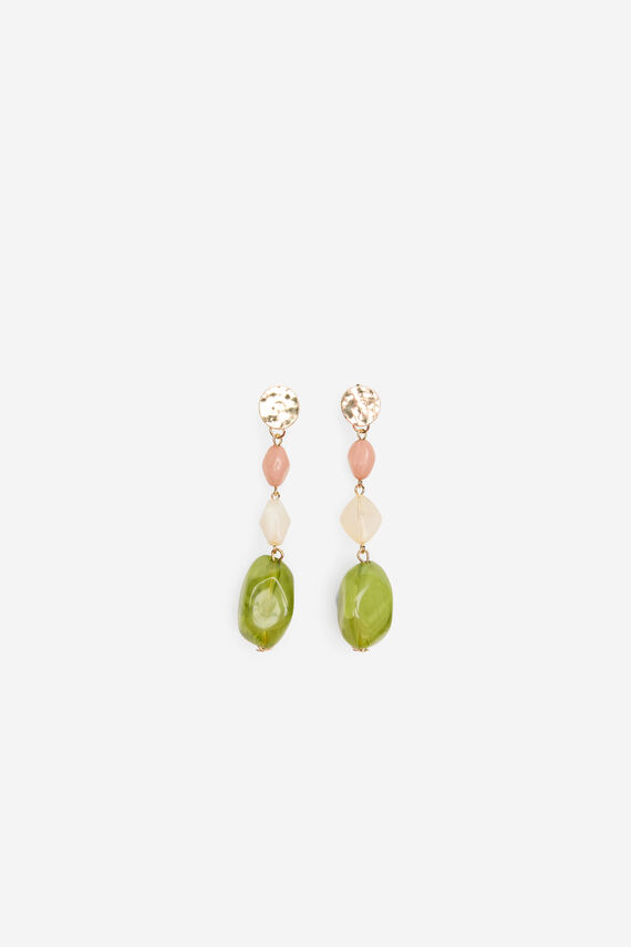 Pendientes cuentas resina