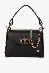 Cuplé Mini mala de couro cravejado Preto