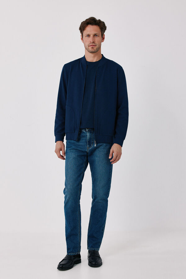 Cortefiel Structure cardigan Navy