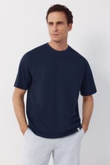 Cortefiel Plain T-shirt Navy