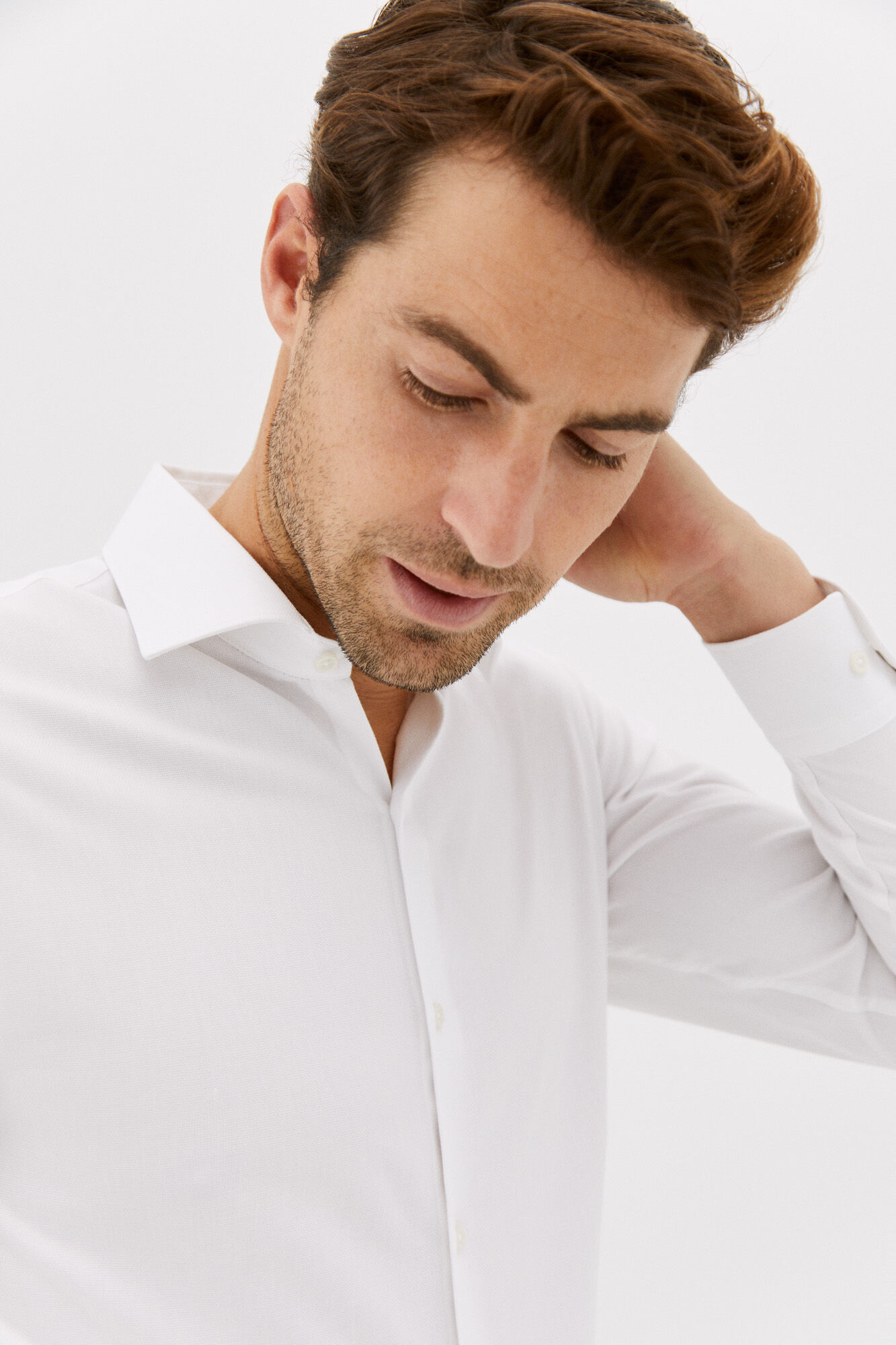 Tailored fit textured dress shirt Men s shirts Cortefiel
