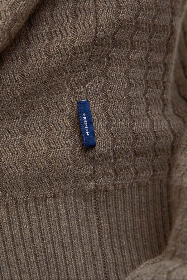 Jack & Jones Camisola básico de malha liso Castanho